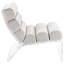 Chaise rembourrée en acrylique Freeman Ivory Boucle