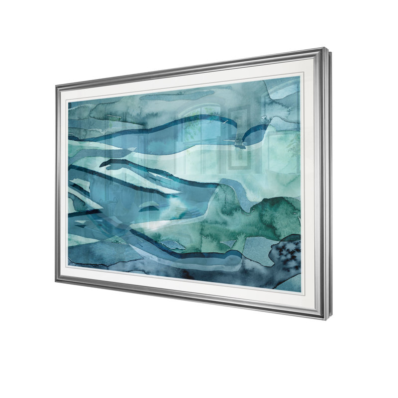« water féminins ii », impression, H 30 po x l 45 po x P 1,5 po, Cadre argenté