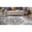 Tapis floral gris foncé et clair-1504839282