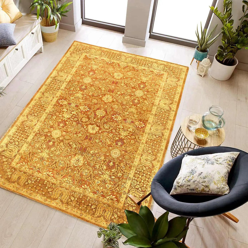 Canvello Fine Hand Knotted Pak Silkroad Tabriz Design Rug - 6'1'' X 9'3''