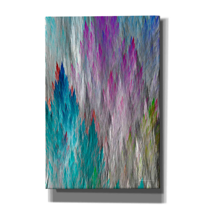 «Brush Panels I» par James Burghardt, art mural sur toile, H 40 po x l 26 po x P 1,25 po