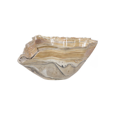 Bol en onyx coulé, faux fini, grand
