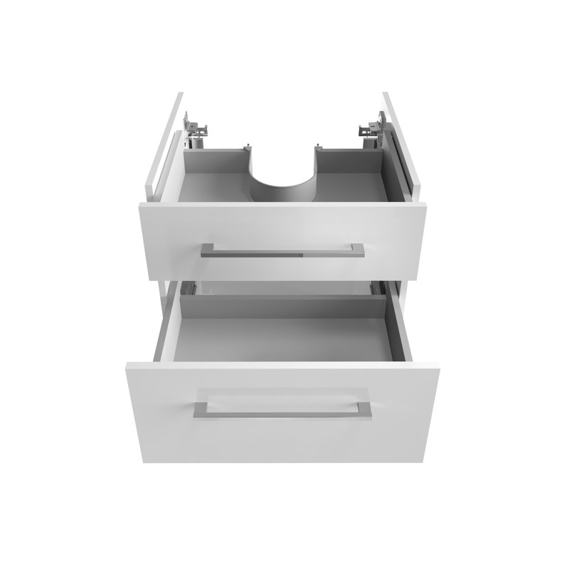 60cm Single Bathroom Vanity Base Only, White