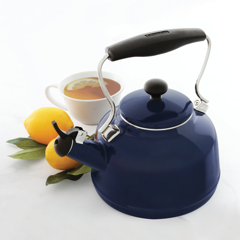 Chantal Vintage 1.7 qt. Whistling Stovetop Kettle, Cobalt Blue