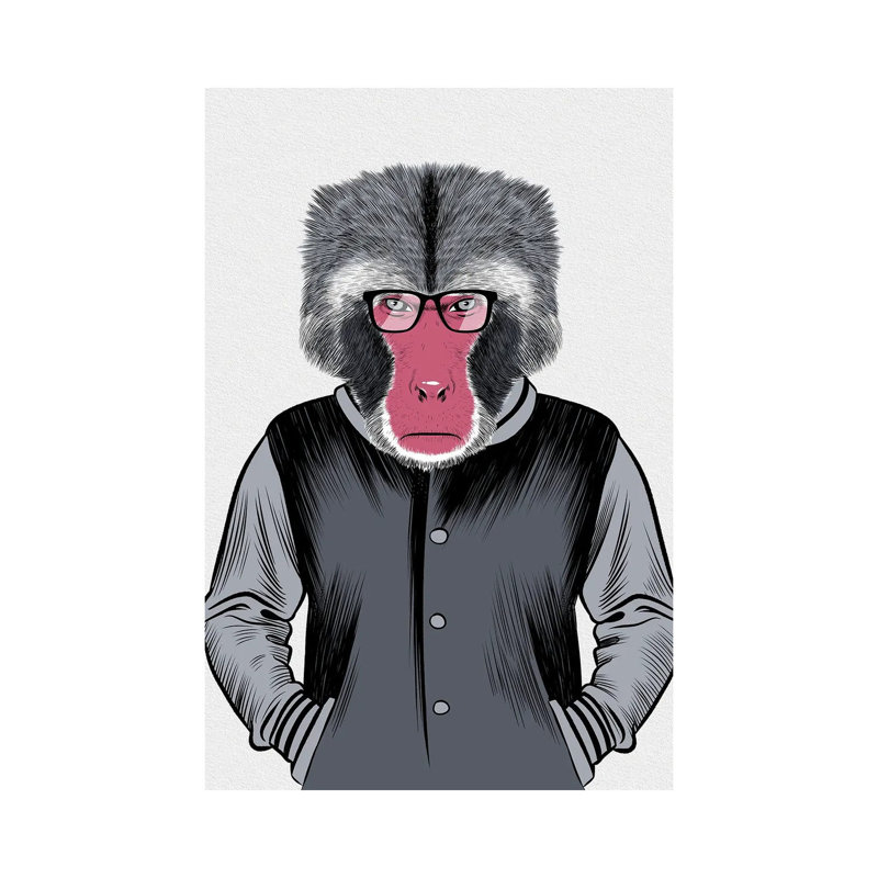 Ape School by Alberto Perez - Wrapped Canvas Print, 30.48cm H x 20.32cm W x 1.905cm W