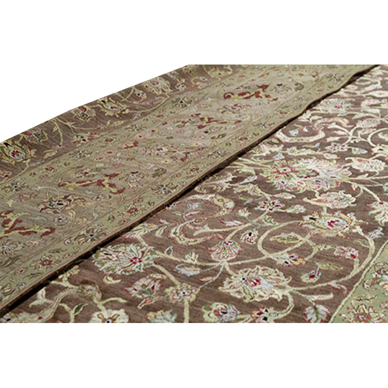 Hand Woven Silk and Wool Oriental Area Rug
