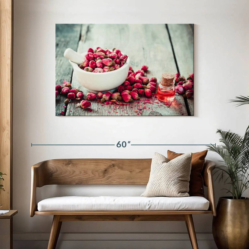 Harnek Rose Oil, 30" H x 45" W