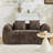 Compression Sofas Brown Chenille 2 Seat Compact Modern Home Lounge