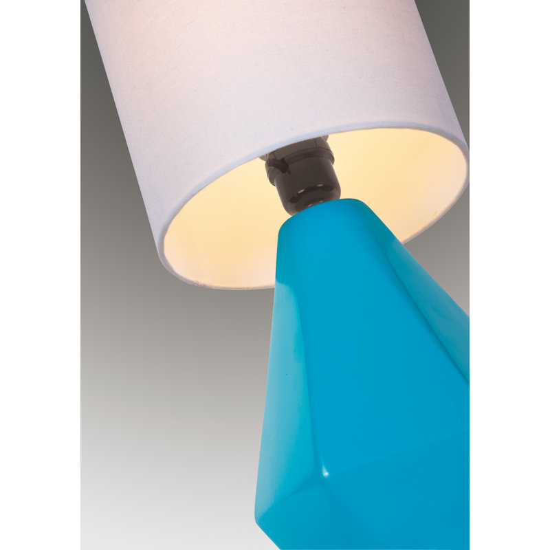 Bret Ceramic Table Lamp, Blue