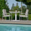 Hagay 3 Piece Aluminium Bistro Set - with Rising Table - White-371528699-371528698