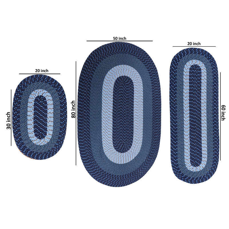 Ensemble de 3 tapis 100% polypropylène Faigel