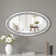 Amla 35" Oval Wall Mirror with Crushed Diamond Inlay