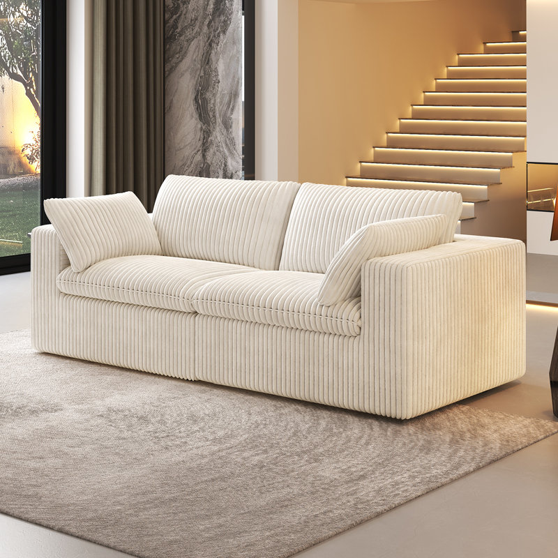Canapé modulaire Boneless LoveSeat Cloud, canapé en velours côtelé l 78,7 po, 2 pièces, aucun assemblage requis