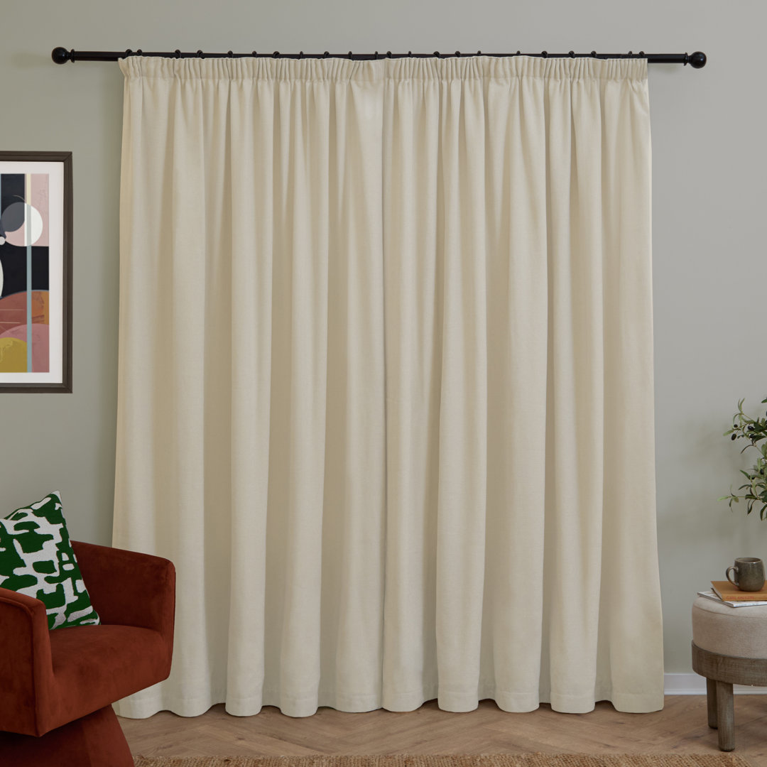Soft Chenille Blackout Curtain Panel Pair
