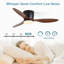 Alrahman 42-inch Flush Mount Farmhouse Ceiling Fan with LED Lights-604815322