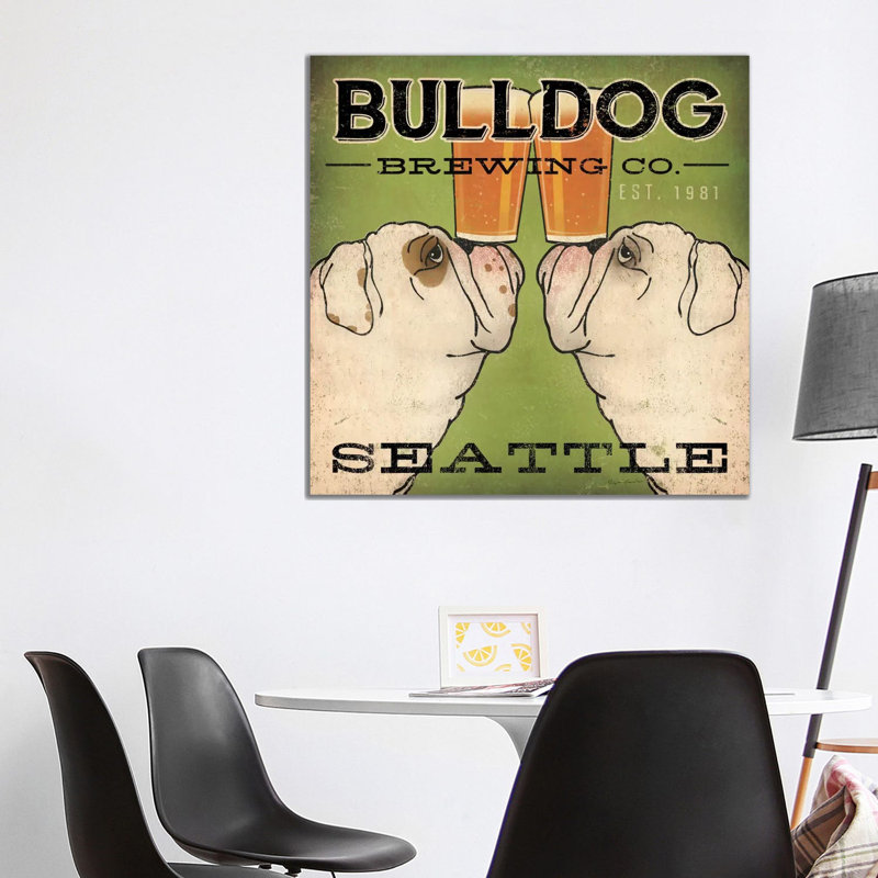 Bulldog Brewing Co. by Ryan Fowler - Wrapped Canvas Painting, 93.98 cm H x 93.98 cm W x 1.91 cm D