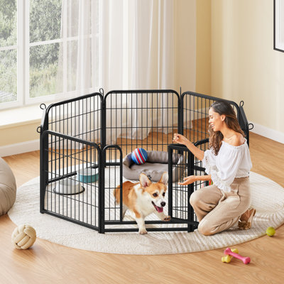 Multi-sized Metal Dog Exercise Pen Panels with  Door