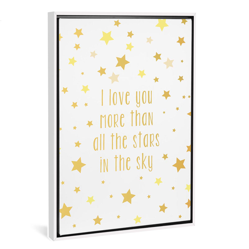 Love You More Art, H 60 po x l 40po x P 1,5 po, Toile blanche encadrée