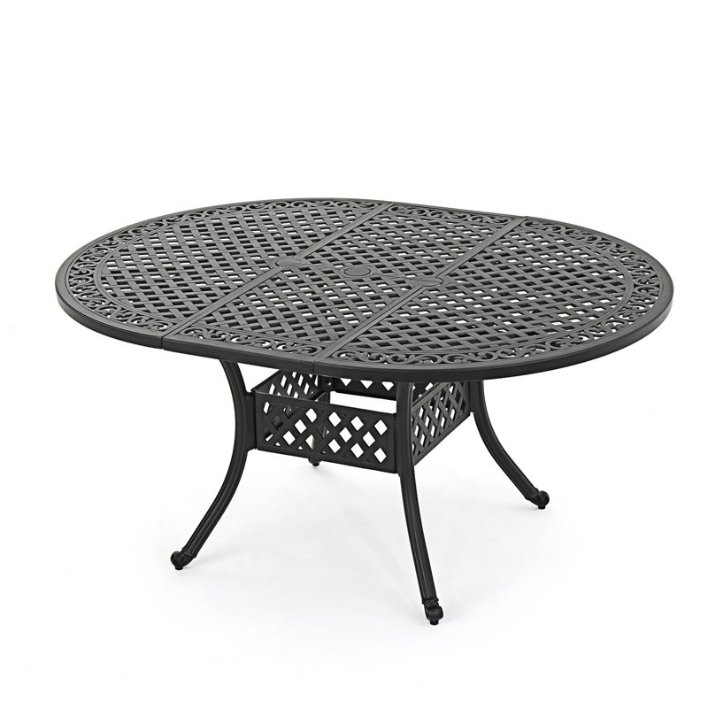 Outdoor Expandable Dining Table, Black