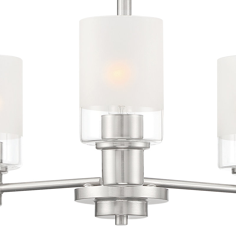 Charvic Light Sputnik Cylinder Chandelier, 3 Lights, Brushed Nickel