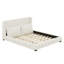 Lit plateforme tapissier avec deux coussins assortis-125241578-125241575