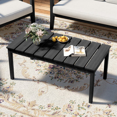 Solid Wood Teak Outdoor Coffee Table by Ebern Designs