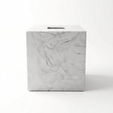 Marble Matte Resin Tissue Box Cover
