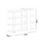 Modern Design White And Walnut Geometric Bookcase
