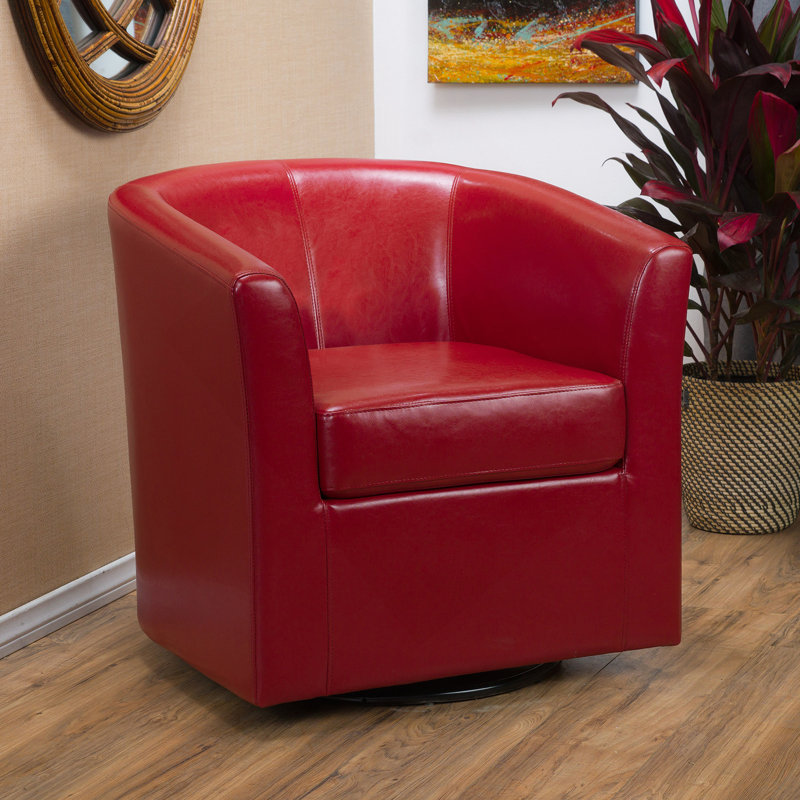 Fauteuil club pivotant, Rouge