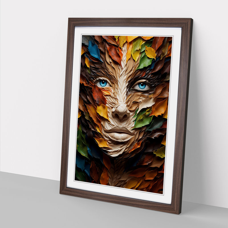 Leaf Orphism - Framed Print, Walnut, 34cm H x 25cm W x 2cm D
