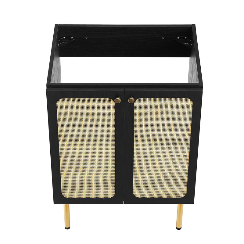 Base de meuble-lavabo simple 23,5 po Modway, Noir