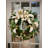 Jolett Cream Ribbon Wreath with Ornaments, Pinecones and Berries