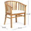 Ensemble repas d'extérieur 6 places en bois d'acacia avec coussins