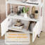 Bibliothèque arquée, rangement avec portes-1152351589
