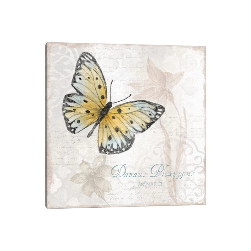 Postcard Butterfly I by Tava Studios - Wrapped Canvas Gallery-Wrapped Canvas Giclée, 93.98cm H x 93.98cm W