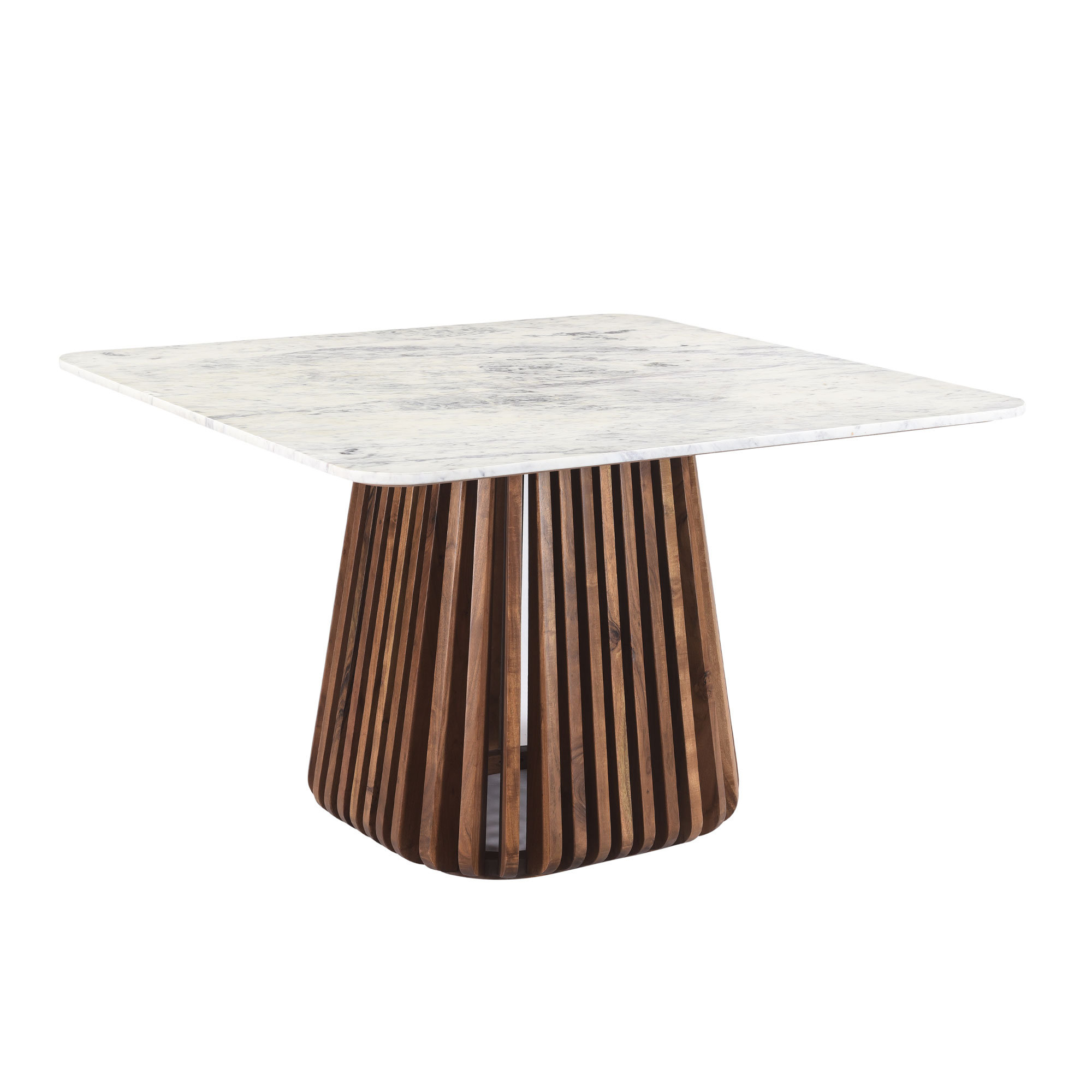 AllModern Kendall Genuine Marble Square Top Solid Wood Dining Table   Kendall Genuine Marble Square Top Solid Wood Dining Table 