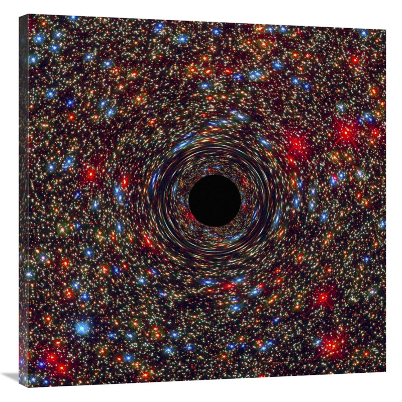 « black hole », impression sur toile, H 36 po x l 36 po x P 1,5 po