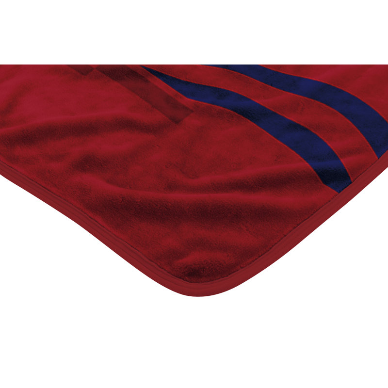NHL Digitize Raschel Throw Blanket - Oversized 60 x 80 Inches Ultra-Soft Licensed Team Logo Bedding, Red/Black