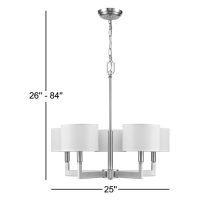 Lustre classique à 5 lumières avec abat-jour Jerrod