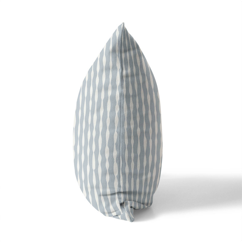 Coussin Play Way, Bleu ardoise / rayures bleues, H 20 po x l 20 po