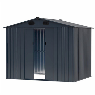 Outdoor 8 ft. W x 6 ft. D Metal Storage Shed -  Creationstry, JJ-23060834