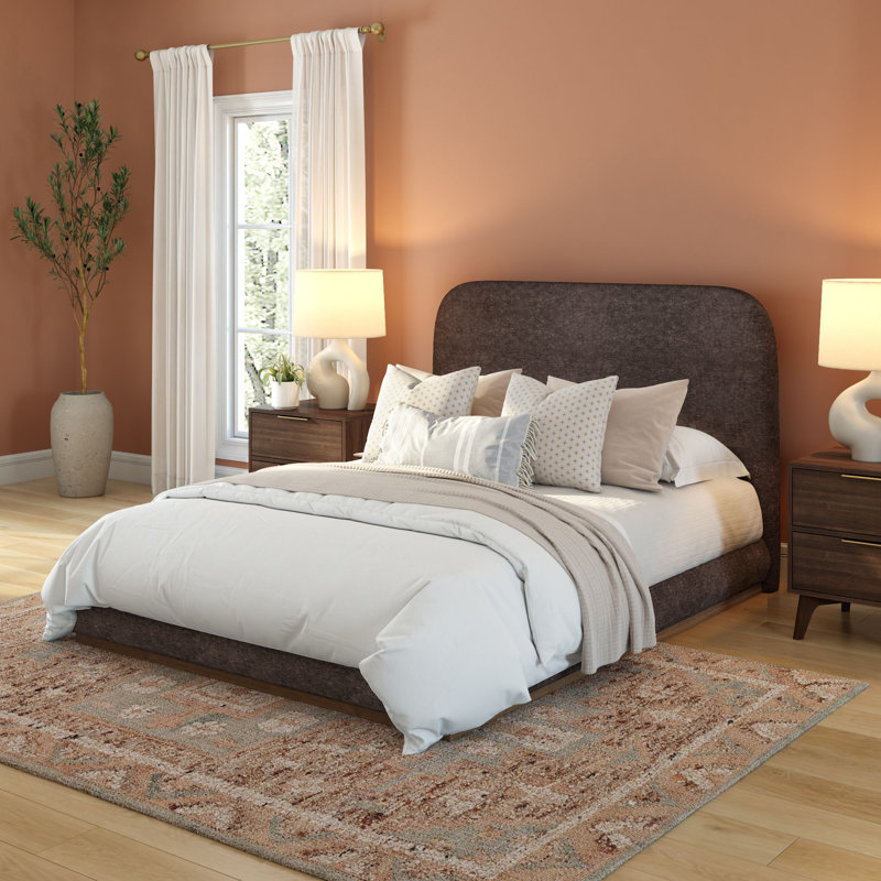 Lit tapissier Ashland (grand), Brun, Grand