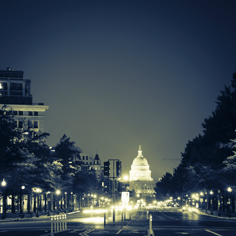 Us Capitol in Washington Dc 1 Piece Wrapped Canvas Wall Art, 30cm H x 30cm W