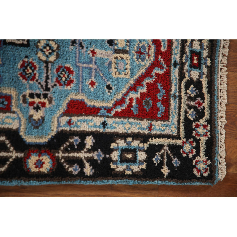 Tapis décoratif bleu traditionnel indien 3 x 5
