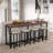 70.9-Inch Extra Long Console Table Behind Couch, Sofa Table for Living Room Small Space, Rustic Industrial Narrow Entryway Table (Brown)-1859871037