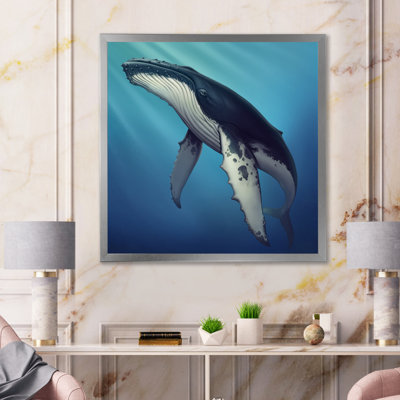Baleine dans l'océan II - Peinture