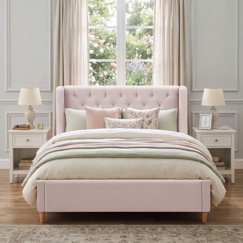 Double (4'6) Standard Bed Frame, Pink