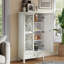 Armoire d'appoint en bois sculpté à 2 portes avec tiroir Anadia-1430720659