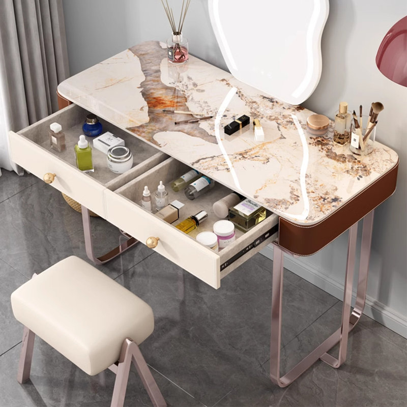 Multifunctional dresser Rock board makeup table