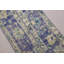 Tapis turc noué à la main en bleu avec motif floral pour un look rétro dans votre salon